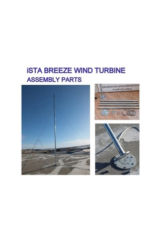 İstabreeze Direk Seti 4 Metre - Rüzgar Türbini İçin 40 Kg Taşıma Kapasiteli