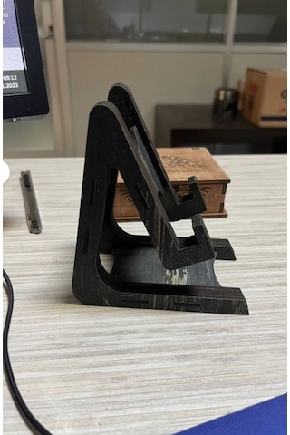 Ahşap Masaüstü Telefon Standı Ve Telefon Tutucu