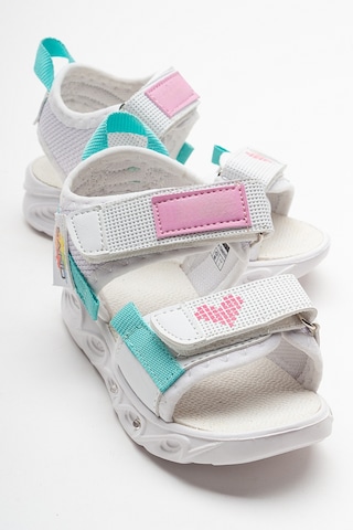 Mnpc Kız Çocuk Beyaz Işıklı Anatomik Hafif Spor Sandalet 24y3s98541 Beyaz