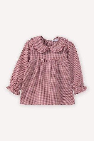 Defacto Bebe Yaka Pötikareli Poplin Uzun Kollu Gömlek Kız Bebek G8135a526spbr229 Bordo-br229