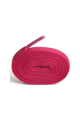 Hapshoe Fuşya Pembe 1 Cm Kalınlığında 1 Çift Yassı Spor Ayakkabı Bağcığı