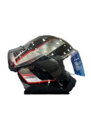 Shark Oxo 180 Çene Açılır Kask Siyah Kırmızı