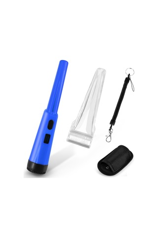 Lcd Ekran Metal Dedektörü Pinpointer El Pin Pointer Değnek Yetişkinler Çocuklar İçin Yaylı Tokalı Hazine Bulucu Probu Pilsiz - Mavi