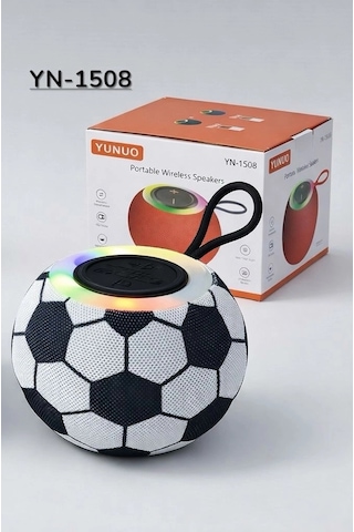 Futbol Topu Bluetooth Hoparlör Led Işıklı Taşınabilir Kablosuz Hoparlör