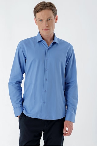 Morven Erkek Mavi Şamre Trend Slim Fit Gömlek 23mc004142300 Mavi