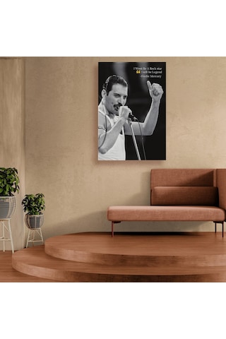 Ünlü Şarkıcı Freddie Mercury Kanvas Tablo