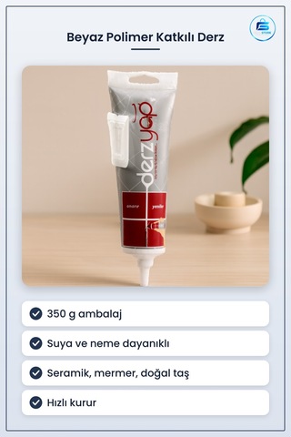 Derz Ürünü Beyaz Çimento Esaslı Polimer Katkılı 350 G Seramik Fay