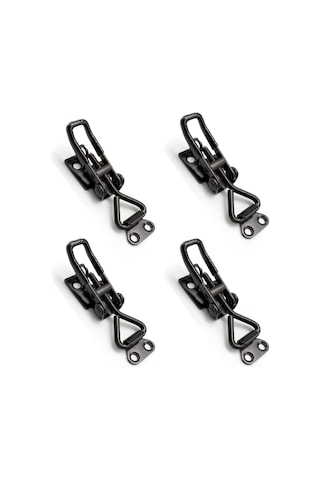 Beyaz 4 Parçalı Paslanmaz Çelik Tokalı Metal Mandal Kilit Seti B