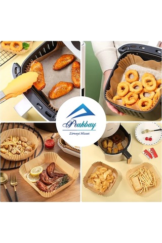 Büyük Boy Fritöz Pişirme Kağıdı 50 Adet Ahşap