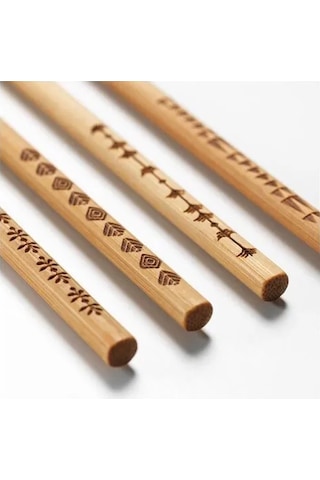 Sumuhome Trebent Chopstıck Yemek Çubuğu Bambu 4 Çift Bambu