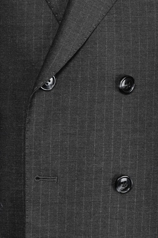 İlayda Emir Luxury, İtalyan Kesim, Slim Fit, Kruvaze, Çizgili, Erkek Takım Elbise Antrasit - Gri