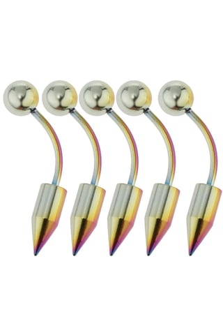 Dolıty 60 Parça Toptan Dil Kaş Dudak Göbek Halkası Renkli Çok Renkli