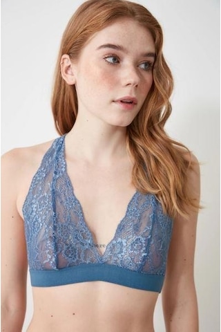 Deep Secret Mavi Sırt Detaylı Full Dantel Bralet Ds200457br 001
