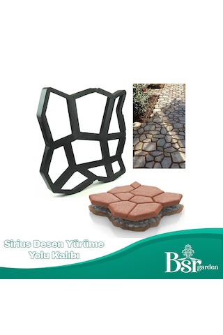 Bahçe Taş Kalıp Beton Kalıbı Zemin Kaplama Kalıbı 42x40 Cm Sirius Desen / 8 Adet / Bsr Garden