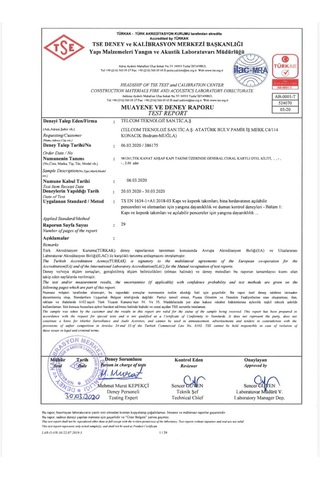 Yangına Dayanıklı Kartlı Otel Kapı Kilidi Otel Oda Kilidi Telcom- Pios 1 Adet