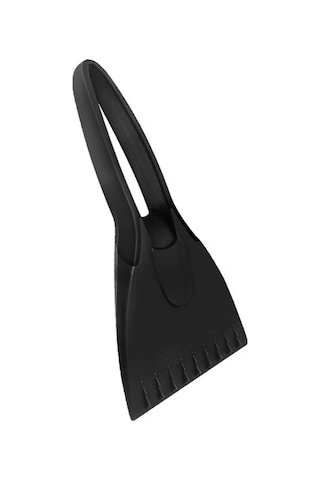 Sones Mini Araba Kar Küreği Çok Fonksiyonlu Silikon Kaymaz Sap Buz Çözme Aracı Siyah