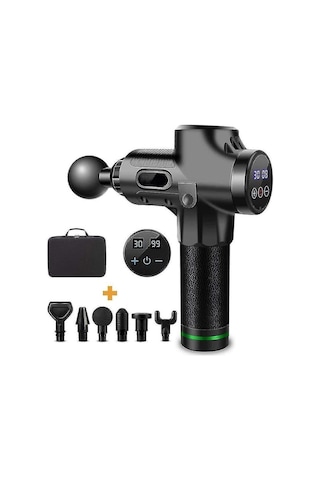 Ww Masaj Tabanca 30 Hızlar Lcd Masaj Tabancası Kas Siyah Gun Masaj Mg47229-siyah Siyah