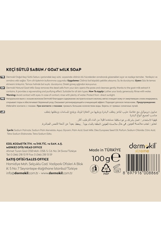 Dermokil Doğal Keçi Sütlü Katı Sabun 100 G X 3 Adet Gül
