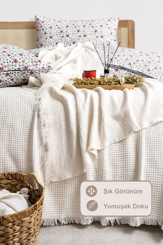 Elart Julia Pike Çift Kişilik Krem