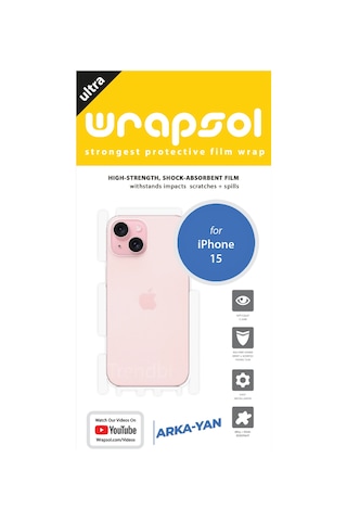 Apple iPhone 15 Uyumlu Arka Ve Yan Koruyucu Poliüretan Film