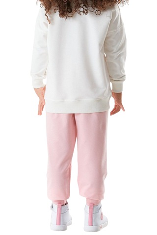 Kız Çocuk Ayıcık Yazı Desenli Ekru Renk Eşofman Takımı