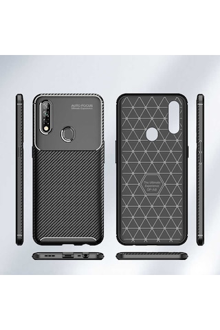 Oppo A31 Kılıf Zore Negro Silikon Kapak Siyah