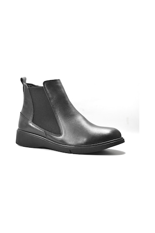 Beety 6043 Hakiki Deri Siyah Casual Kadın Bot Siyah