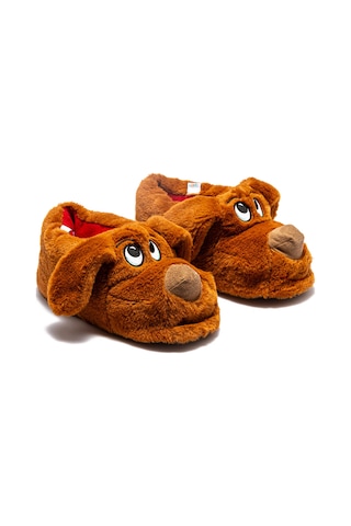 Karamel Erkek Hayvanlı Panduf Kahverengi 41/46 Kahve