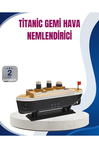 Northcity Titanic Temalı Dekoratif Gemi Modeli 7 Renk Işıklı Hava Nemlendirici Ve Oda Kokusu Difüzörü