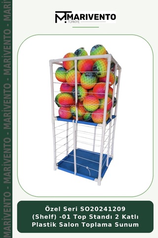 Özel Seri So20241209 Shelf -01 Top Standı 2 Katlı Plastik Salon Toplama Sunum