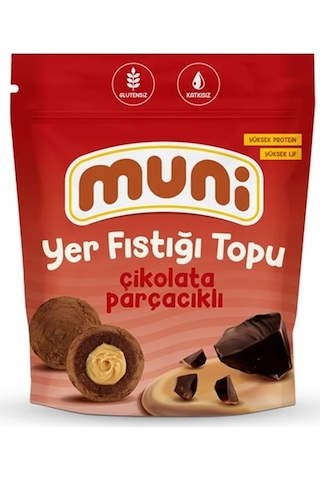 Muni Çikolata Parçacıklı Yer Fıstığı Topu 6 x 80 G