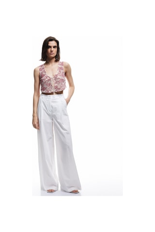 Koton Koton X Melis Ağazat - Slim Fit Pamuklu Önden Bağlama Detaylı Fiyonklu Çiçekli Kroşe Crop Yelek Bordo Desenli 5sak30011uk Bordo Desenli