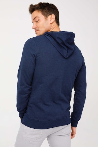 Igs İgs Erkek Lacivert Modernfıt / Ekstra Dar Kalıp Kapşonlu Fermuarsız Sweatshirt Lacivert