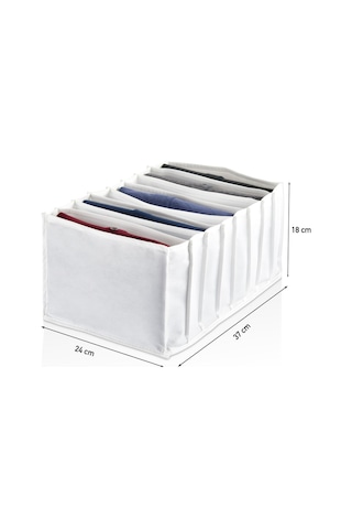 Serstil Organizer 3.boy 8 Gözlü 27x35x17 Cm Beyaz
