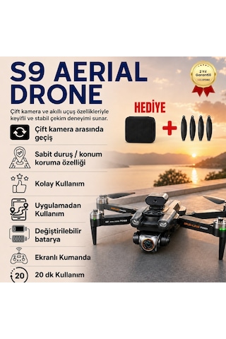 S9 Pro 4k Kamera Drone Uzaktan Kumandalı Mini Quadcopter Çocuklar İçin Uygun, Katlanabilir, Rc Drone-1359