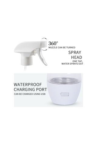 Yaozixa 300ml Ev Kullanıma Sodyum Hipoklorit Oluşturucu, Temizlik Çözeltisi Üretici, 3 Konsantrasyon Seçeneği, 8 Dakika Hızlı İşlem, Usb Şarjlı Sprey Flaske Beyaz