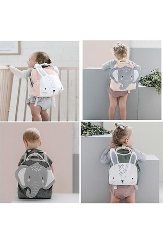 Çocuk Sırt Çantası Yürüyor Çocuklar Okul Çantası Sırt Çantası Bebek Çocuklar Için Sevimli Okul Çantası Erkek Kız Işık Çantası Tavşan Kelebek Aslan Çanta 2rıudl Gri