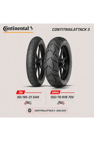 Continental Contisportattack 2 120/70 Zr17 58w - 190/55 Zr17 75w Ön Arka Motosiklet Lastik Takımı 2025/2024