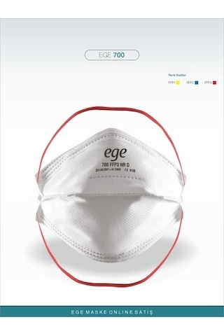 Ege 700 Ffp3 Nr N99 Ventilsiz Maske10'Lu