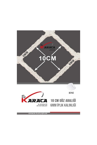 Havuz Çevresi Güvenlik Filesi 6mm Ip Kalınlığı 10x10 Gözenekli / 4x7m