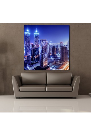 Dünyanın Ünlü Şehirleri Manzarası Kanvas Tablo 100x100cm