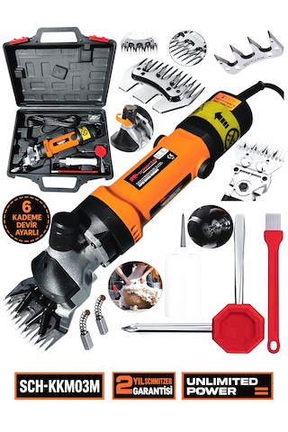 Schmıtzer Sch-kkm03t Pro Seri Metal Şanzuman Profesyonel Koyun Keçi Kırpma-kırkma Makinası 6 Kademe Devir Ayarlı