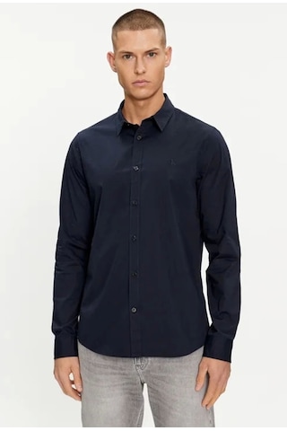 Calvin Klein Erkek Pamuklu Slim Fit Lacivert Gömlek Mavi