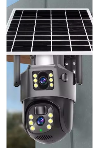 Ultimate V380pro S735 Solar Güneş Enerjili Gece Görüş İnsan Takibi 10mp Dual Lens 4g Kamera