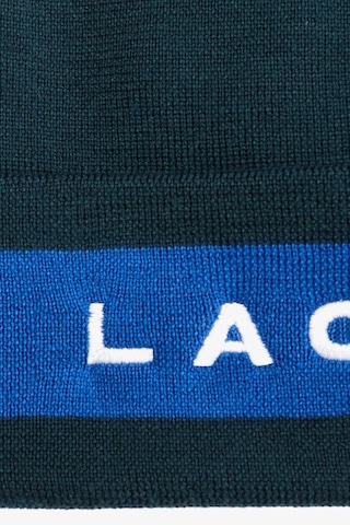 Lacoste Renk Bloklu %100 Yün Erkek Bere Koyu Yeşil Mavi Beyaz Yeşil