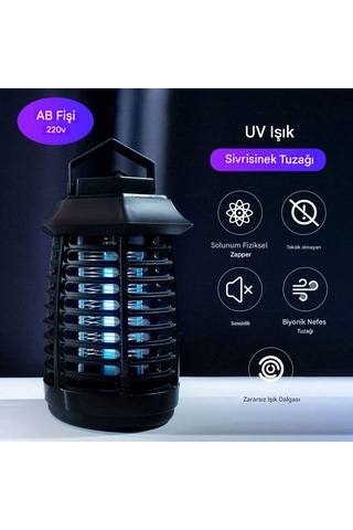 Elektrikli Böcek Öldürücü Sivrisinek Kovucuelektronik Ampul Lamba Siyah