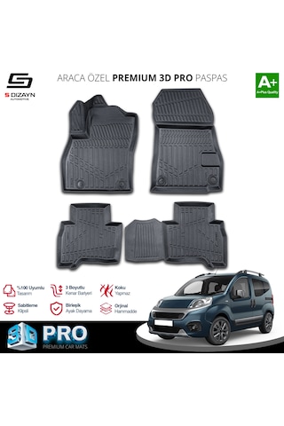 S-Dizayn Fiat Fiorino 3D Pro Havuzlu Paspas 2023 Üzeri A+ Kalite
