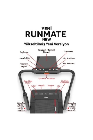 Gelişmiş Koşu Bandı - Bluetooth Ve Uzaktan Kumanda İle 12 Km Hız