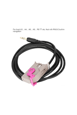Kosona Audi A3 A4 A6 A8 Tt İçin Rns-e Navigasyon 32pin 3.5mm Aux Ses Bağlantı Kablosu - Mp3 Telefon Çalar Uyumlu