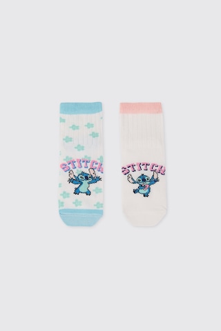 Panço Kız Çocuk Renkli Stitch Çorap 2612gk11014